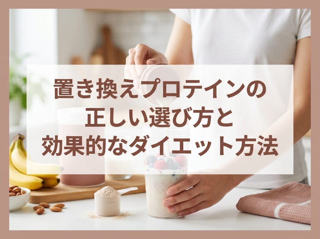 置き換えプロテインの選び方｜ダイエットへの効果は？取り入れ方と注意点