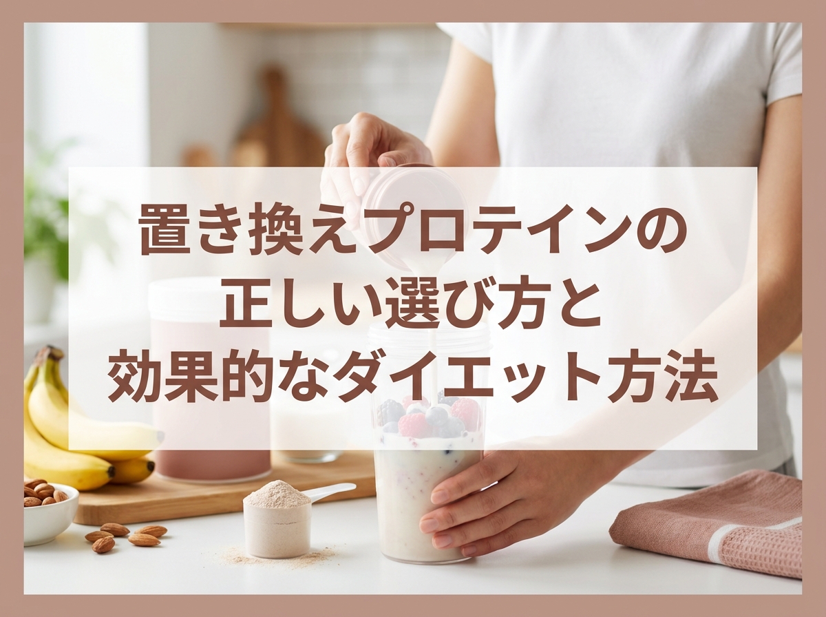 置き換えプロテインの選び方｜ダイエットへの効果は？取り入れ方と注意点